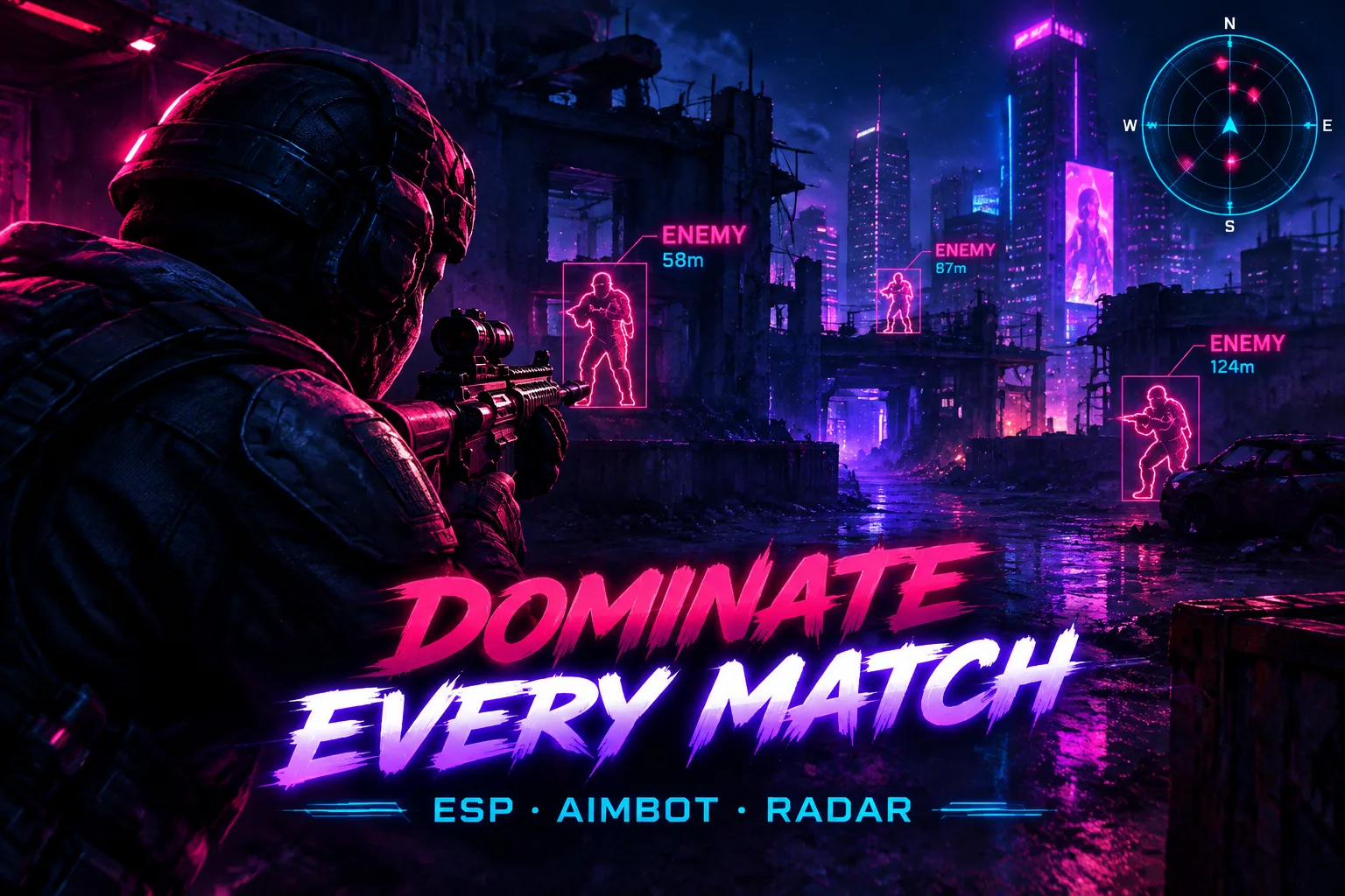 TopCheat in-game menu interface with a dark neon feature panel